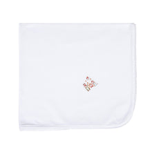 Load image into Gallery viewer, A Child is Born White Embroidered Receiving Blanket
