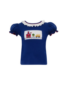 BACK TO SCHOOL - Royal blue knit T-shirt