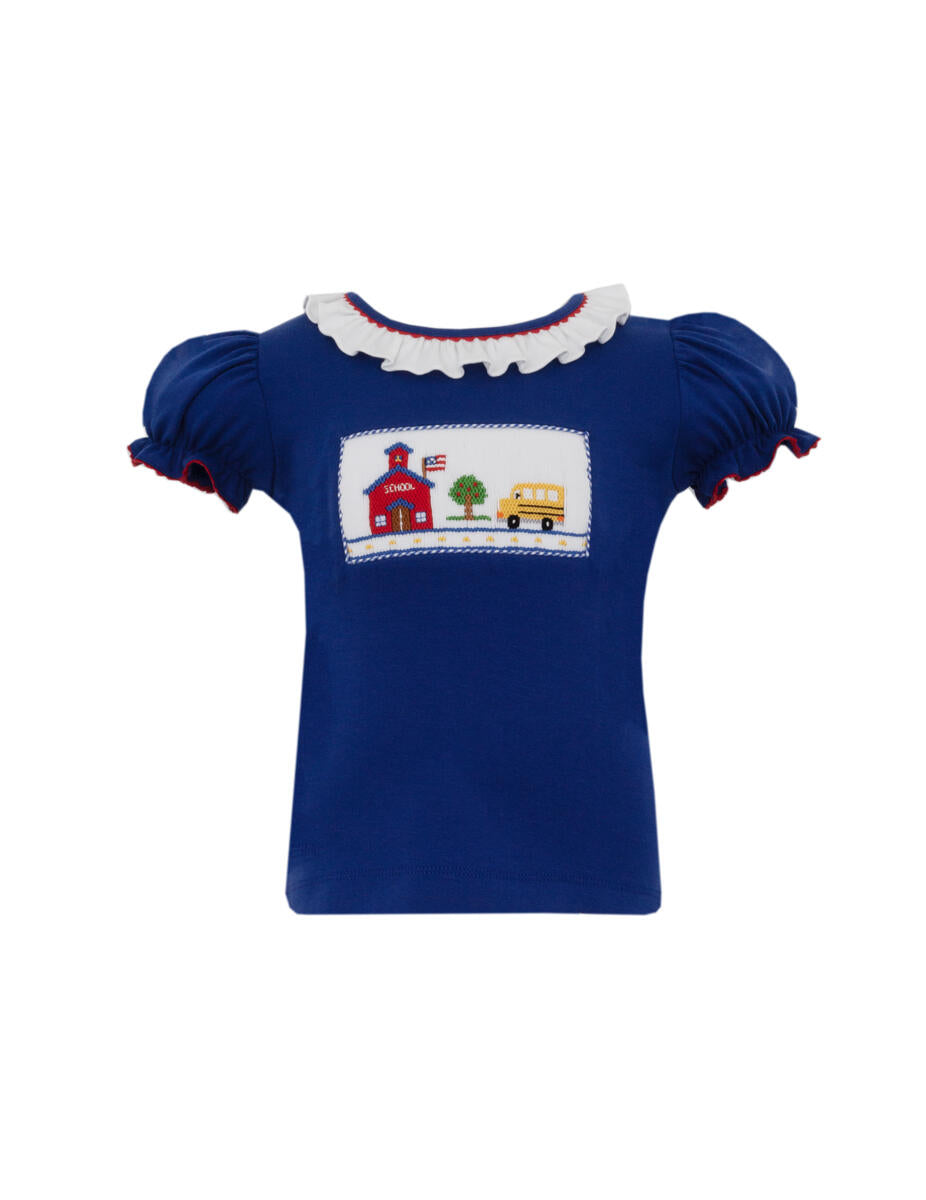 BACK TO SCHOOL - Royal blue knit T-shirt