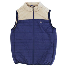 Load image into Gallery viewer, Blue &amp; Tan Quilted Vest
