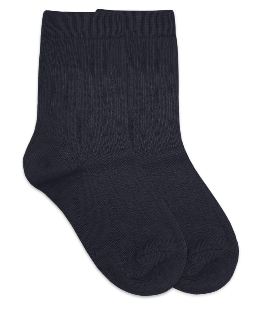 Cotton Rib Crew Socks - 1 Pair