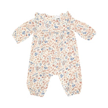 Load image into Gallery viewer, This Angel Dear western floral romper is perfect for your little one. The muted floral motif is both beautiful and soft, while the ruffle accents add an elegant touch. The ruffle sleeves also add a playful and feminine feel. Your baby will look adorable and feel comfortable in this romper.
