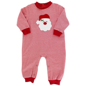 This adorable Infant Boys Knit Santa Romper from Bailey Boys is perfect for the holiday season! The red and white striped design and festive Santa appliqué make for a cute and cozy outfit. Made from high quality knit material, it will keep your baby comfortable and stylish all day long.