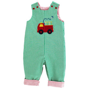 Get your little one ready for the holidays with our Boys Reversible Santa-Train Jon Jon. Featuring a festive Santa applique on one side and a cool Fire Truck design on the other, this versatile outfit is perfect for Christmas and beyond. Made with a cozy heathered fabric in red and green, it's sure to keep your toddler comfortable all day long.