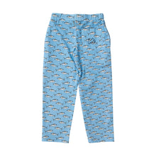 Load image into Gallery viewer, Snuggle up in these boys&#39; powder blue fish print pajama pants. Soft and comfortable, perfect for lounging around the house or sleeping in. Complete with a playful fish print, these pants will make bedtime more fun and enjoyable for your little one.
