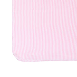 Magnolia Baby Pink Mini Striped Receiving Blanket