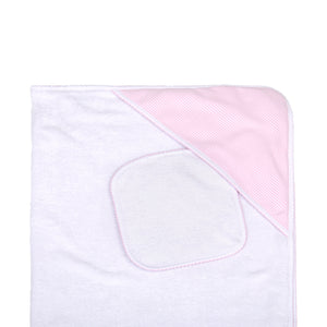 Magnolia Baby Mini Stripes Pink Towel Set