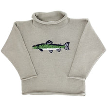 Load image into Gallery viewer, Toddler Boys Roll Neck Sweater Trout Design
