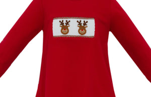 Get your little one ready for the holiday season with the Boys Reindeer Knit Long Sleeve Play Tee from Anavini. This cozy tee features smocked detail with adorable reindeers, perfect for playtime or festive gatherings. Made with quality knit material, this tee will keep your child comfortable and stylish all season long.