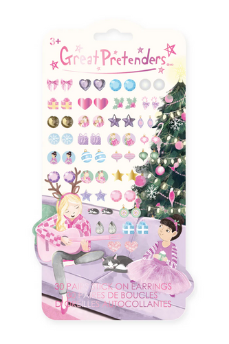 Introducing our NEW Holiday Sticker Earrings – the perfect festive accessory for every aspiring superstar! Each set comes in beautifully hand drawn packaging, featuring an illustration of a blonde girl with a guitar, to help channel your inner Swiftie. 

 These easy-to-apply, adhesive earrings add a touch of sparkle to any holiday outfit, making them a must-have for fans and fashionistas alike.