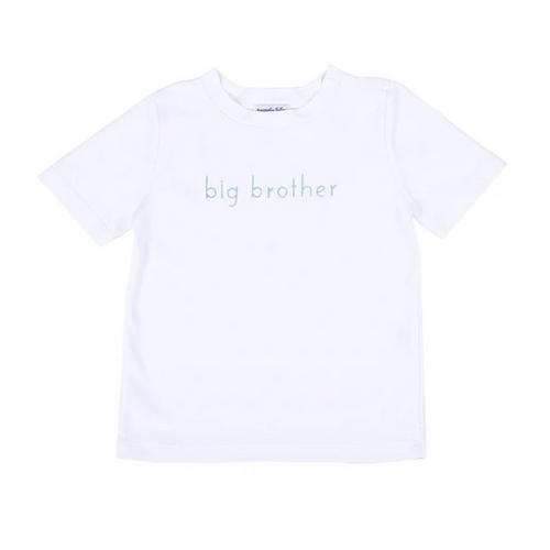 Introducing the Magnolia Baby white Big Brother tee for toddler boys! The perfect gift for a brand-new big brother, this comfortable and stylish tee will make him feel special and proud of his new role. Celebrate the bond of brotherhood with this adorable tee.