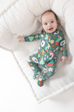 Load image into Gallery viewer, Get cozy this holiday season with our Christmas Treats 2 Way Zipper Footie Pajama from Angel Dear. Made from soft, high-quality bamboo materials, these pajamas feature festive prints of your favorite treats. Perfect for snuggling up by the fire and creating special memories with loved ones.
