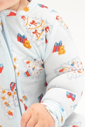 Wrap your little one in warmth and holiday cheer with our Vintage Blue Christmas Tree 2 Piece Pajama Set. The snug fit and soft materials from Angel Dear provide comfort, while the vintage design and light blue background add a touch of nostalgia to their bedtime routine.