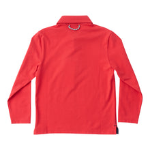 Load image into Gallery viewer, 
The PRODOH Boys Classic Long Sleeve Polo in Red is a timeless, comfortable choice for your little one&#39;s wardrobe. Made with high-quality materials, this polo offers both style and durability. Its long sleeves provide added warmth and protection for cooler days. Perfect for any occasion, it will surely become a go-to staple in your child&#39;s wardrobe.
