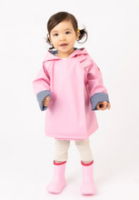 Load image into Gallery viewer, Stay dry and stylish this Spring with our customer-favorite Favorite Rain Jacket! Designed by American Widgeon, this jacket is perfect for infants and toddlers and comes in pink and blue. The velcro design makes it effortless to put on and take off. Don&#39;t let the rain stop your little ones from having fun!
