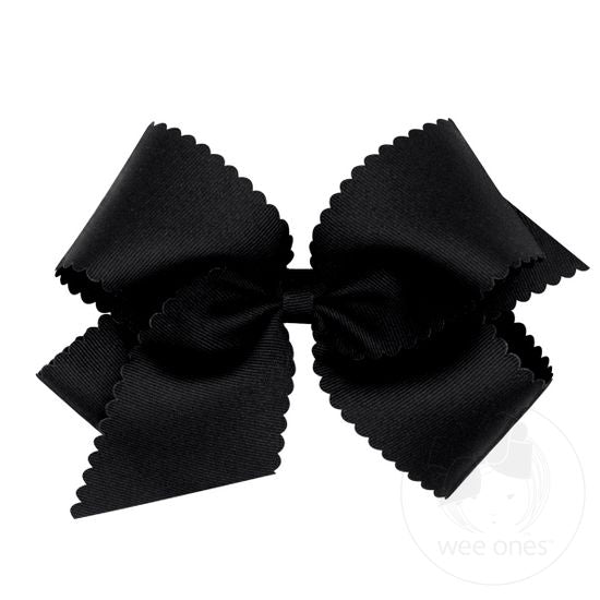 Black Scalloped Bow