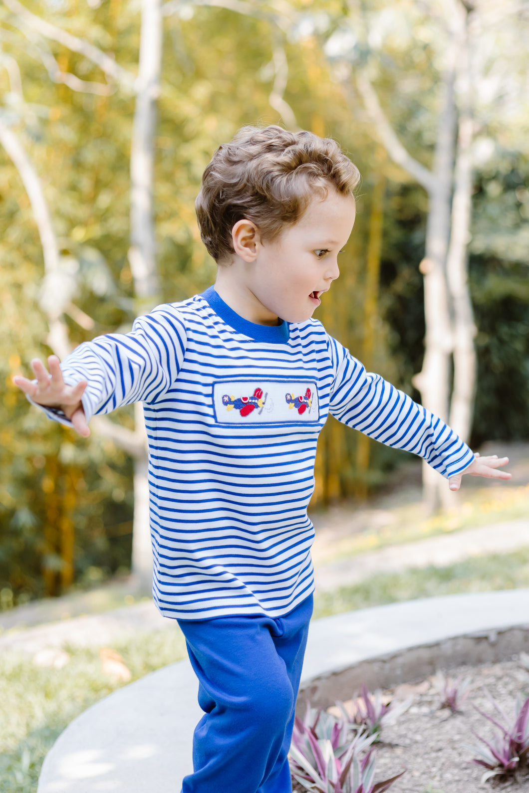 Airplane Royal Blue Play Tee