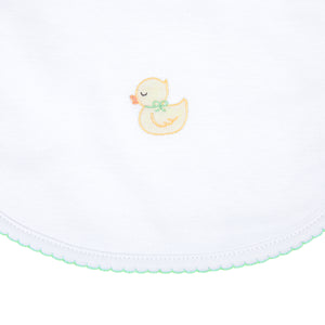 Precious Ducklings Embroidered Receiving Blanket