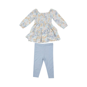 Edith’s Floral Smocked Top and Legging Set