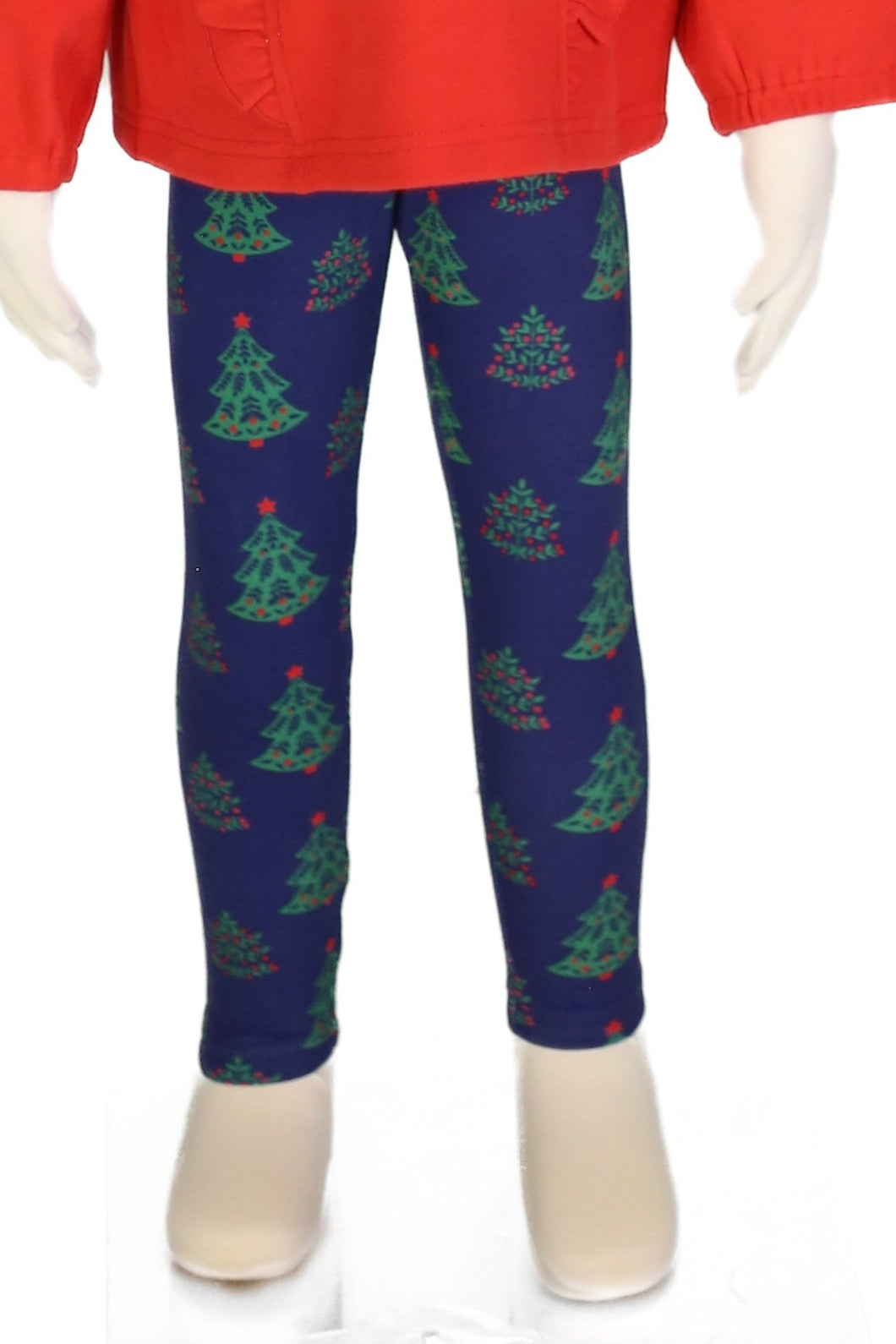 Get your little one ready for the holidays with our Girls Festive Lolly Legging! Made from our Signature Stretch material, these navy and green leggings are comfortable and stylish. Pair them with a Duffield Lane Pullover for the perfect festive look!