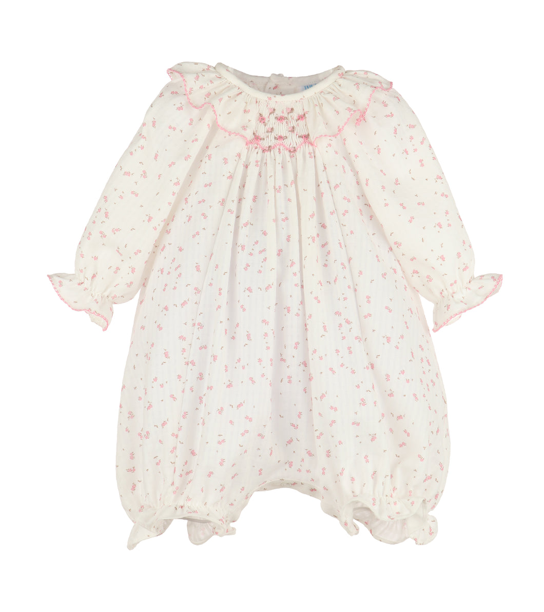 Tiny Floral Smocked Bubble