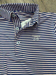 Boy's Pink/Navy Striped Polo