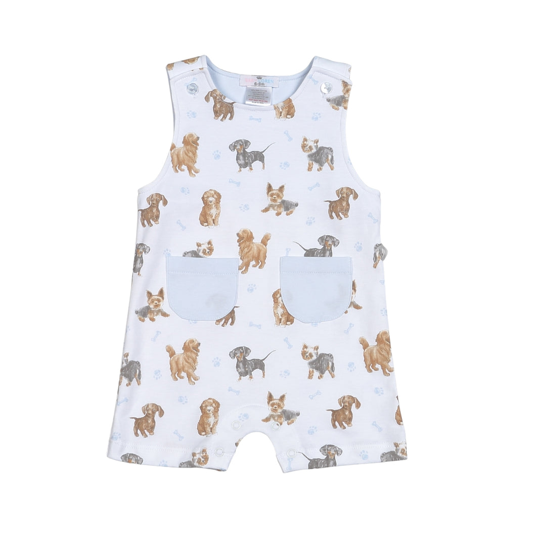 Your little one will look absolutely precious in our Puppy Pals Pima Romper from Baby Loren. Made of 100% Pima cotton, this sleeveless romper features charming puppy prints, perfect for any animal-loving child. Soft and comfortable, it's the perfect outfit for playtime, nap time, or any special occasion.