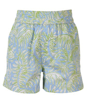 Load image into Gallery viewer, Stay cool and stylish this Spring and Summer with Sebastian Pull-On Shorts in Palm Beach from The Yellow Lamb. The fun palm tree blue and green print is perfect for any occasion, and pairs perfectly with our white polo. Look and feel your best with The Yellow Lamb.
