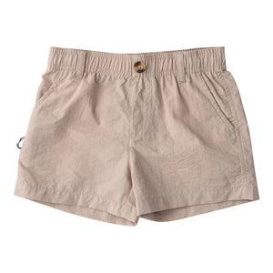 Boy's Outrigger Performance Short in Island Fossil Khaki