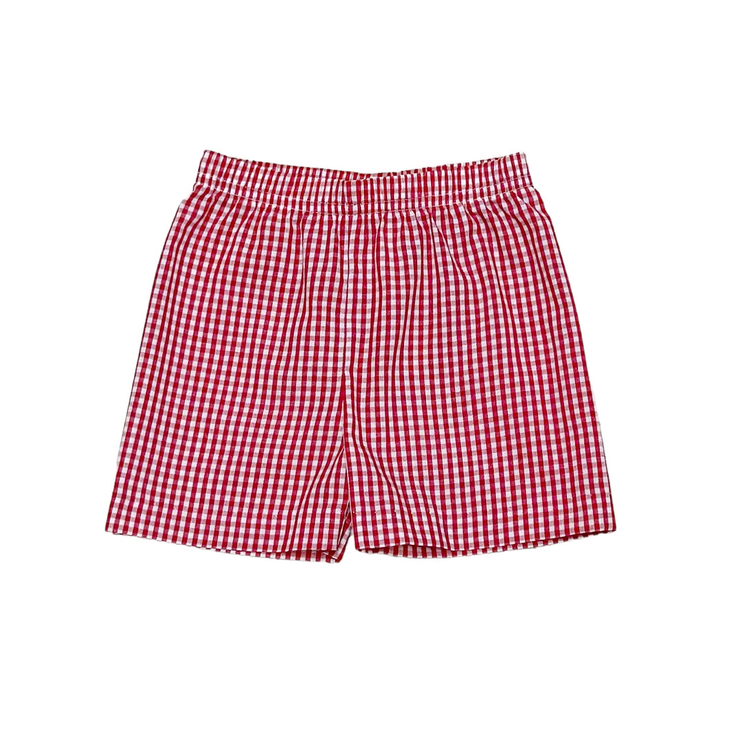 Gingham Red Leo Shorts