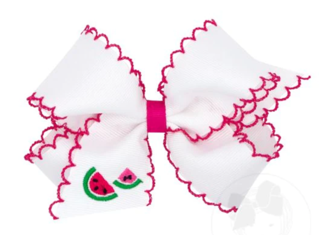 Fruit Embroidered Hair Bow