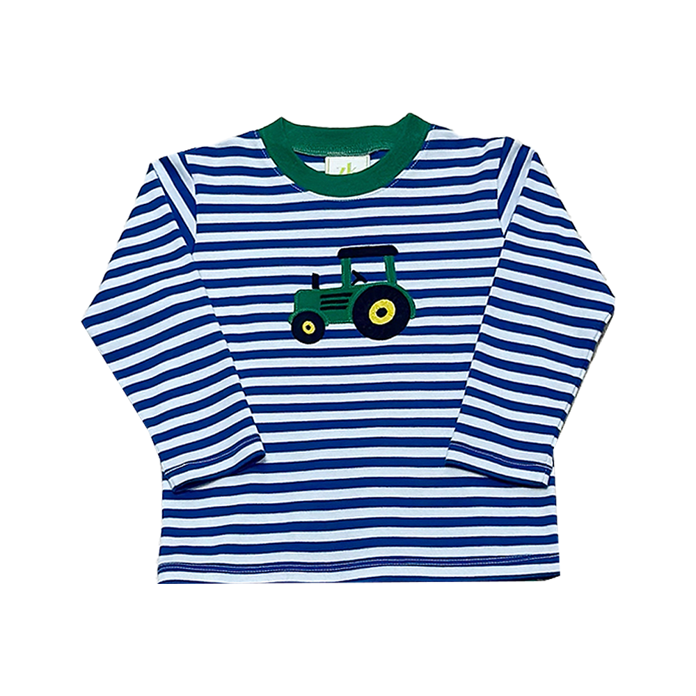 Tractor Blue Stripe Play Tee