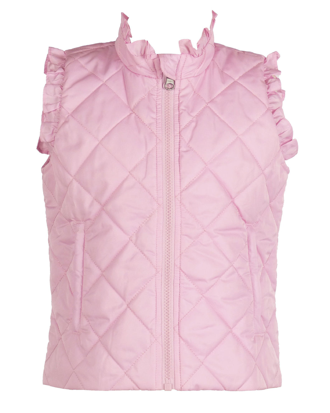 Vera Vest with Ruffles- Cotton Candy Pink