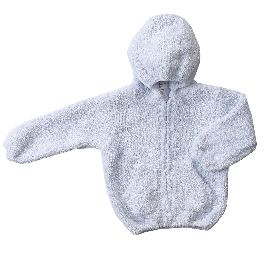 Wrap your little one in the softest and coziest material with our Infant Chenille Hoodie from Angel Dear. Perfect for both boys and girls, this hoodie will keep your baby warm and comfortable while looking adorable. Get ready for snuggles!